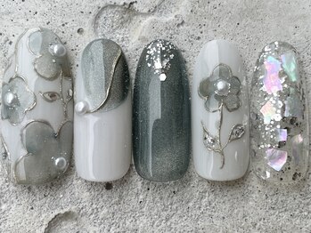フリークネイル(FREAK Nail)/マグネットフラワーシェル¥14000