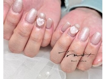 トラストネイル 佐野店(TRUST Nail)/ワンカラーにアクセントパーツ♪