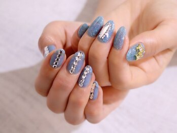ラルネイル 大宮(Lull. nail)/*BLUE*クリスタルart*