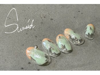 爽やか春ネイル