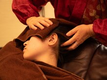 ドライヘッドスパQ/施術の様子