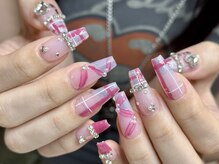 ウサギネイル 新大久保店(usagi nail)/ピンクネイル