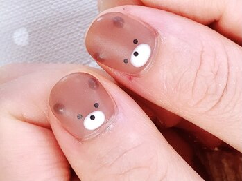 ナチュラルネイル 南口店(Natural Nail)/ぷっくりクマさんネイル