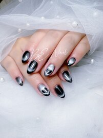 ハートマグネットフレンチネイル