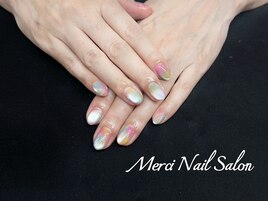 虹ネイル持ち込みデザイン