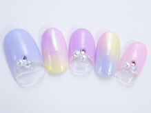 ネイルサロン ドレリッチ 大宮店(drerich)/タイダイオーロラヴェール