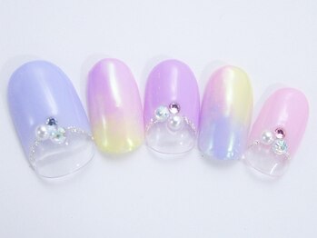 ネイルサロン ドレリッチ 大宮店(drerich)/タイダイオーロラヴェール