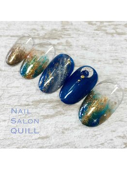 ネイルサロン クイル(QUILL)/１１月ネイビー（２）