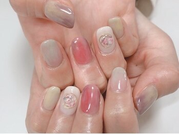 北堀江ネイルサロン エンジョイスターネイル(Enjoy Star Nail)の写真/【あなたの”好き”が見つかる♪】ニュアンスアート¥6800～★周りと差が付く映えるネイルが◎