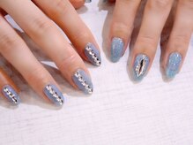 ラルネイル 大宮(Lull. nail)/＊ブルー＊クリスタルライン※