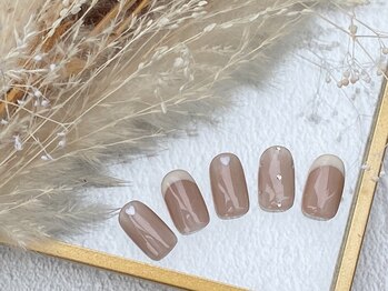 アイミーモア 国立店(aimer more)/ハートホロ×フレンチネイル