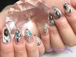 【自爪ネイル】ゴテゴテネイル