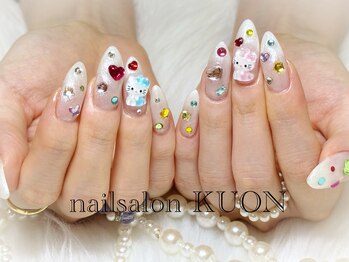 クオン(KUON)/キラキラ、キティちゃんネイル♪