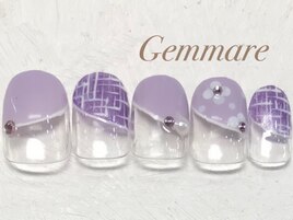 ななめツィードフレンチネイル