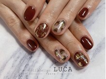 ネイルアトリエルカ(nail atelier LUCA)/W-402 ニュアンスヒョウ柄ネイル