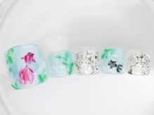 ネイルサロン あかねいろ/夏色フット　金魚　夏祭り　浴衣