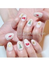 ネイルアンドまつげエクステ専門サロン スリー(THREE)/クリスマスアート