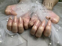 ユーネイル(YW nail)/ワンカラー＋パーツ