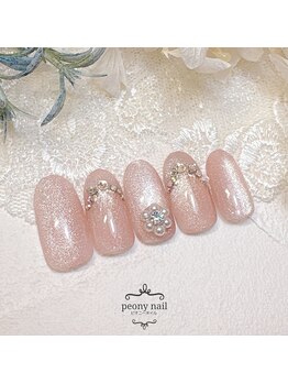 ピオニーネイル(peony nail)/10月新作　ピンクジュエル