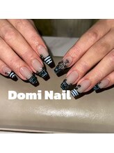 Domi Nail Salon 渋谷店　長さだし/持ち込み/フィルイン/ワンホン/フレンチ×ロック＊
