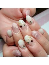 心の郷/クリスマスレースネイル