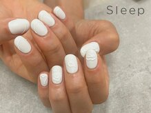スリープ 中目黒(Sleep nakameguro)/ホワイト　アートネイル