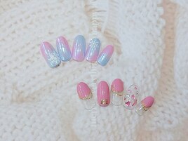 ゆめかわグラデ＋ヒョウ柄