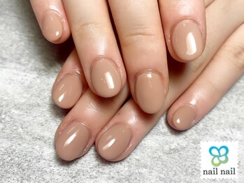 ネイルネイル 天満橋店(nailnail)の写真/【再来★上品シンプルネイル★ジェルオフ＆ケア込み¥6600】お仕事や学校など派手なネイルができない方に◎