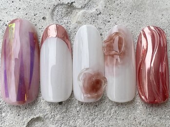 フリークネイル(FREAK Nail)/ぷっくりピンクハート ¥13000