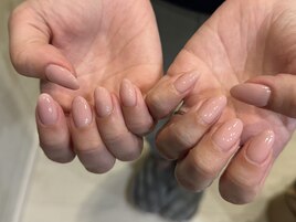 ピンクちゅるんワンカラーネイル