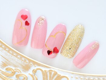 ラブリーバレンタインネイル