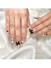 グラフネイル(graphnail)/ベースワンカラー×埋め尽くし