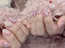 リン 恵比寿(RiN.)/リボン×ツイードネイル　akane