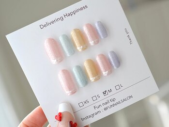 ファン ネイルサロン スクール(Fun)の写真/≪自分だけのネイルチップ受付開始≫自分サイズに作るので本当にネイルをしている感覚を★画像持ち込みOK!