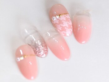 ルシェルアイ/パール千鳥格子☆オフィスピンク