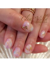 ネイルサロンクリアヴィラ(nail salon clear villa)/マーメイド×天然石風