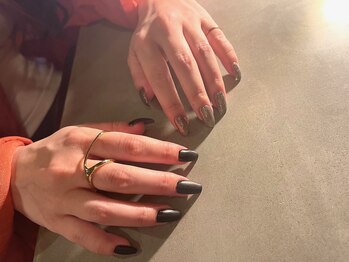 ネイルサロン ソウ 京橋店(Nail Salon Sou)/ブラックマット×ラメ
