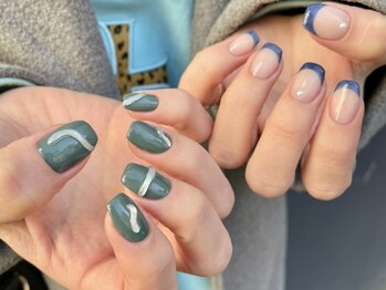 ニコルネイル(nicole nail)/バイカラーフレンチ