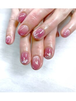 クリアー(clear)/ピンクグラデーションシェル