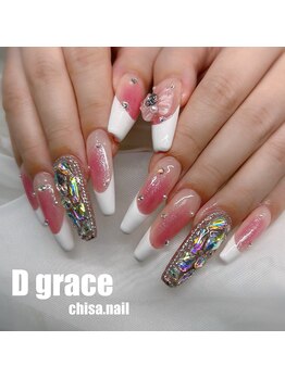 ディーグレース(D.Grace)/安定のチークフレンチネイル