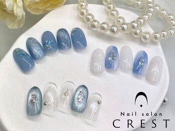 クレスト 奈良店(CREST)の写真/【冬のデザイン☆】店内サンプルから選べる落ち着きカラーが人気♪【クリスマスネイル/年末年始】