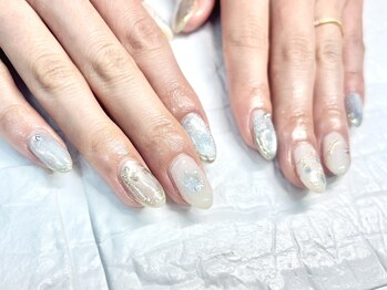 ネイルベースキュウロク(NAILBASE96)/ブルーフラワーネイル