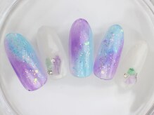 ネイルサロン あかねいろ/春夏　紫陽花　グラデーション