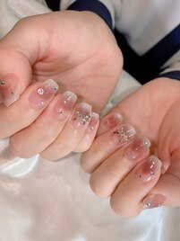 大人チークネイル