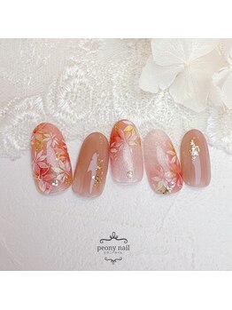 ピオニーネイル(peony nail)/10月新作　秋を纏う紅葉