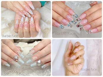 バービーフェイス 恵比寿(Barbie Face)の写真/《圧倒的美フォルムで理想超え★》長さ出しで韓国.ワンホン.ブライダルネイルも自由自在♪モチの良さ◎