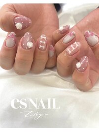 リボンとバラでガーリーに