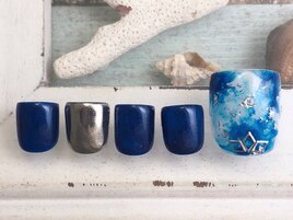 大人ネイビーネイル　フット