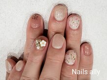 ネイルズアリー 立川店(Nails ally)/フラワー×ビジュー×押し花×春
