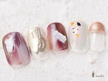 アイネイルズ 横浜WEST店(I-nails)/うずら柄ニュアンス　8000円